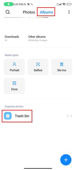 గ్యాలరీ ట్రాష్ బిన్ను తొలగించండి